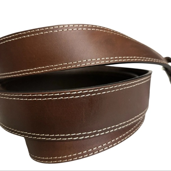 Timberland PRO Men's Genuine Brown Leather Belt Size 52 Casual - Picture 5 of 16